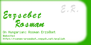 erzsebet rosman business card